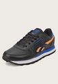Tenis Lifestyle Negro-Azul-Naranja Reebok Classics Kids Classic Leather de Reebok