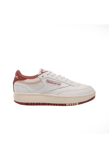 Tenis Mujer Reebok Club C Double - Blanco-Café