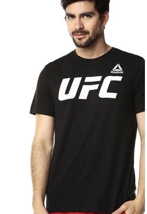 Camiseta Negra Reebok UFC FG LOGO TEE