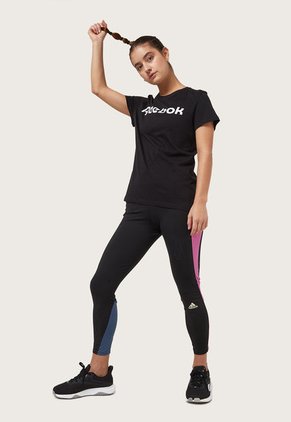 Camiseta Negro-Blanco Reebok Gráfica Training Essentials