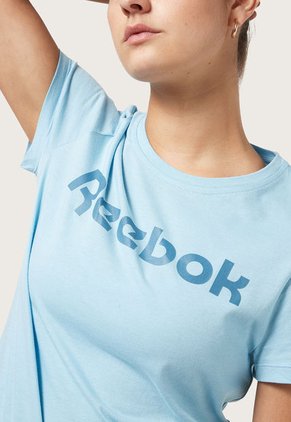 Camiseta Celeste-Azul Petróleo Reebok Gráfica Training Essentials