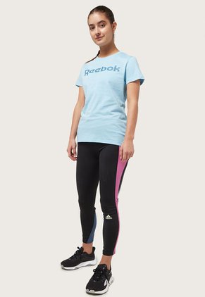 Camiseta Celeste-Azul Petróleo Reebok Gráfica Training Essentials