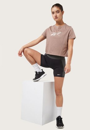 Camiseta Taupé-Blanco-Verde Reebok Essentials Graphic