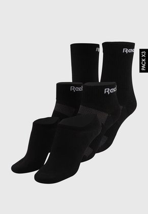 Medias X3 Reebok Te All Purpose Negro
