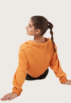 Buzo Naranja Reebok Workout Ready Knit 1/4 Zip