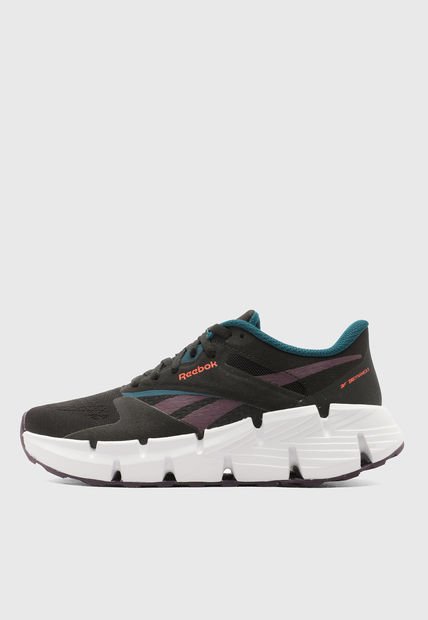 Tenis Running Negro-Blanco-Violeta Reebok Zig Dynamica 5