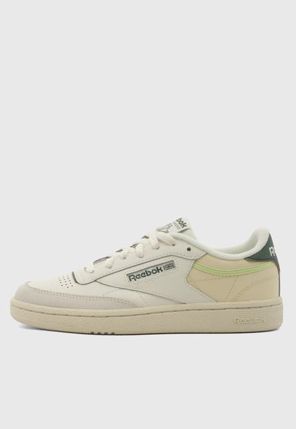 Tenis Lifestyle Beige-Blanco-Verde Reebok Club C 85