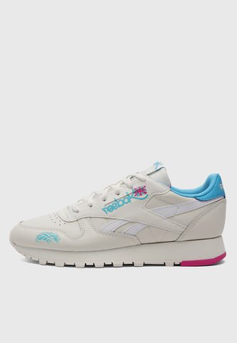 Tenis Lifestyle Marfil-Turquesa-Magenta Reebok Classic Leather Reebok