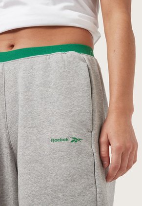 Pantalón Sudadera Gris-Verde Reebok Identity Fleece