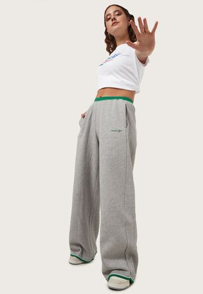 Pantalón Sudadera Gris-Verde Reebok Identity Fleece