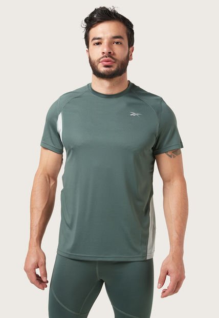 Camiseta Verde-Gris Reebok Running Speedwick