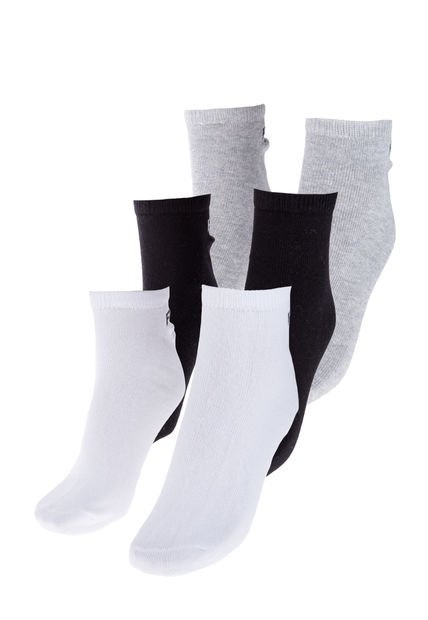 Trio Calcetines Blanco-Negro-Gris Reebok Roy U Inside Sock