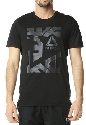 Camiseta Negra-Gris Reebok WOR PREM GRAPH TECH