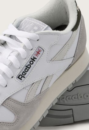 Tenis Lifestyle Blanco-Gris-Verde Oliva Reebok Classics Leather