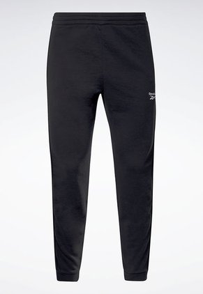 Pantalón Sudadera Negro-Blanco Reebok Workout Ready Piping