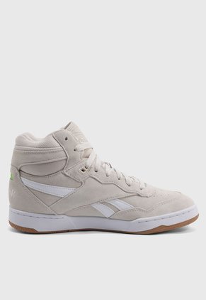Tenis Lifestyle Beige-Blanco-Verde Neón Reebok Classics BB 4000 II Mid