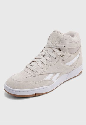 Tenis Lifestyle Beige-Blanco-Verde Neón Reebok Classics BB 4000 II Mid