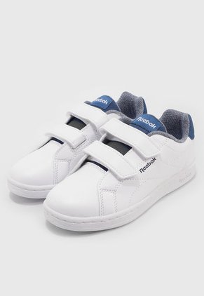 Tenis Lifestyle Blanco-Azul Navy Reebok RBK Royal Complete Clean