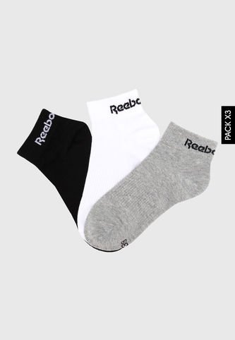 Medias X3 Blanco-Negro-Gris Reebok Reebok