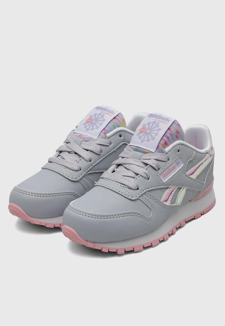tenis reebok mujer gris con rosa