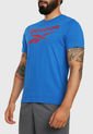 Camiseta Azul-Rojo Reebok Series Stacted de Reebok