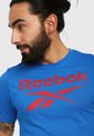 Camiseta Azul-Rojo Reebok Series Stacted de Reebok