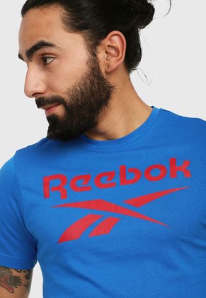 Camiseta Azul-Rojo Reebok Series Stacted