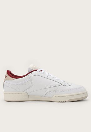 Tenis Lifestyle Blanco-Beige-Borgoña Reebok Classics Club C 85