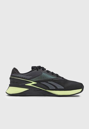 Tenis Training Negro-Gris-Amarillo Neón Reebok Nano X3