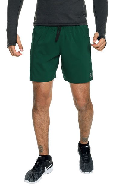 Pantaloneta Verde Negro Plateado Reebok Re 7 Inch Short Wg