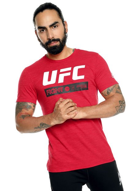 Camiseta Roja Reebok UFC LOGO TEE |