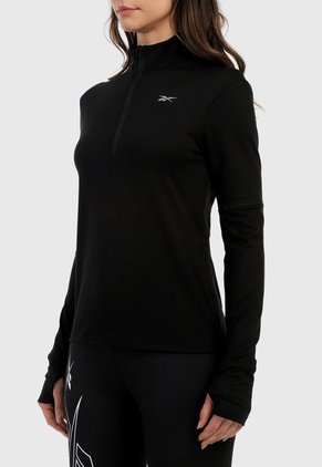 Buzo Negro Reebok 1/4 Essentials