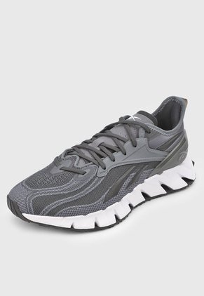 Tenis Running Gris-Negro-Blanco Reebok Zig Kinetica 3