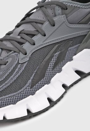 Tenis Running Gris-Negro-Blanco Reebok Zig Kinetica 3