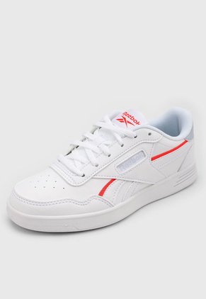 Tenis Lifestyle Blanco-Coral Neón-Gris Reebok Court Advance Vegan