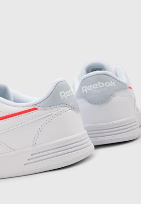 Tenis Lifestyle Blanco-Coral Neón-Gris Reebok Court Advance Vegan