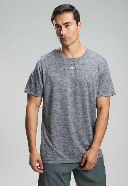 Camisa Reebok Id Train Melange Gris