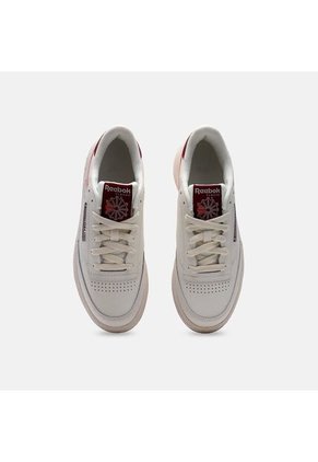 Tenis Reebok Mujer Club C 85 - Blanco - Vinotinto
