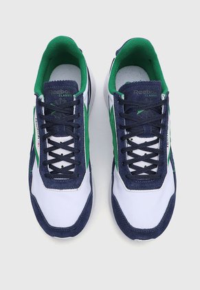 Tenis Lifestyle Blanco-Azul Navy-Verde Reebok Classics Leather Legacy AZ