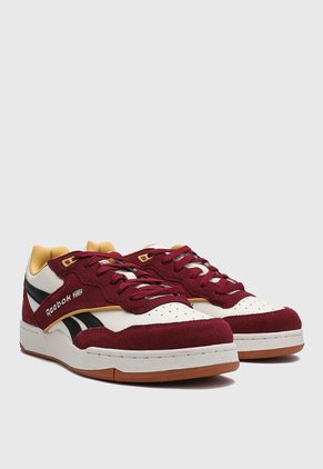 Tenis Lifestyle Blanco-Borgoña-Dorado Reebok Classics BB 4000 II