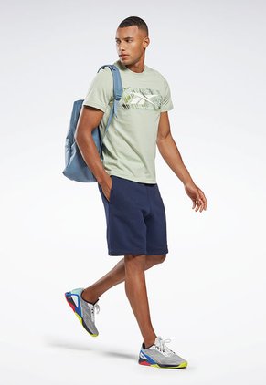 Camiseta Verde-Blanco-Negro Reebok Graphic Series