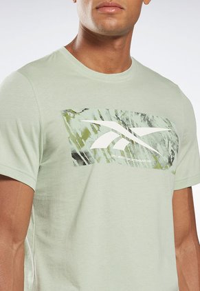 Camiseta Verde-Blanco-Negro Reebok Graphic Series