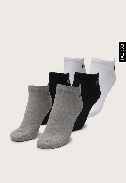 Medias X3 Blanco-Negro-Gris Reebok Active