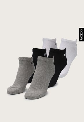 Medias X3 Blanco-Negro-Gris Reebok Active