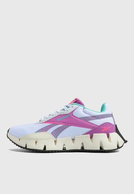Tenis Running Blanco-Violeta-Tuequesa Reebok Zig Dynamica Str