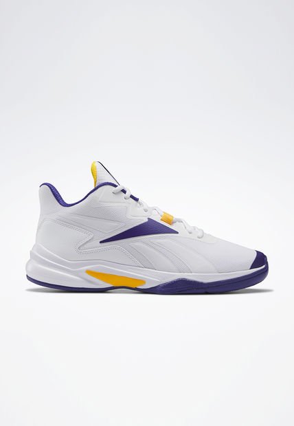 Tenis Basketball Blanco-Violeta-Mostaza Reebok More Buckets