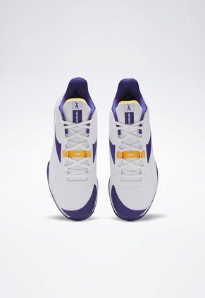 Tenis Basketball Blanco-Violeta-Mostaza Reebok More Buckets