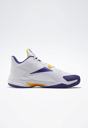 Tenis Basketball Blanco-Violeta-Mostaza Reebok More Buckets