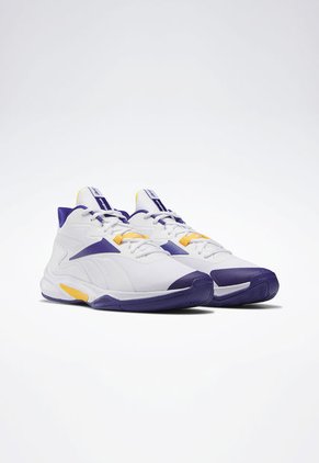 Tenis Basketball Blanco-Violeta-Mostaza Reebok More Buckets