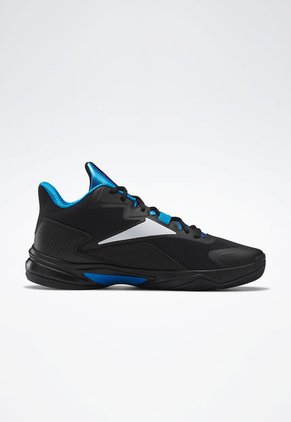 Tenis Basketball Negro-Blanco-Azul Reebok More Buckets